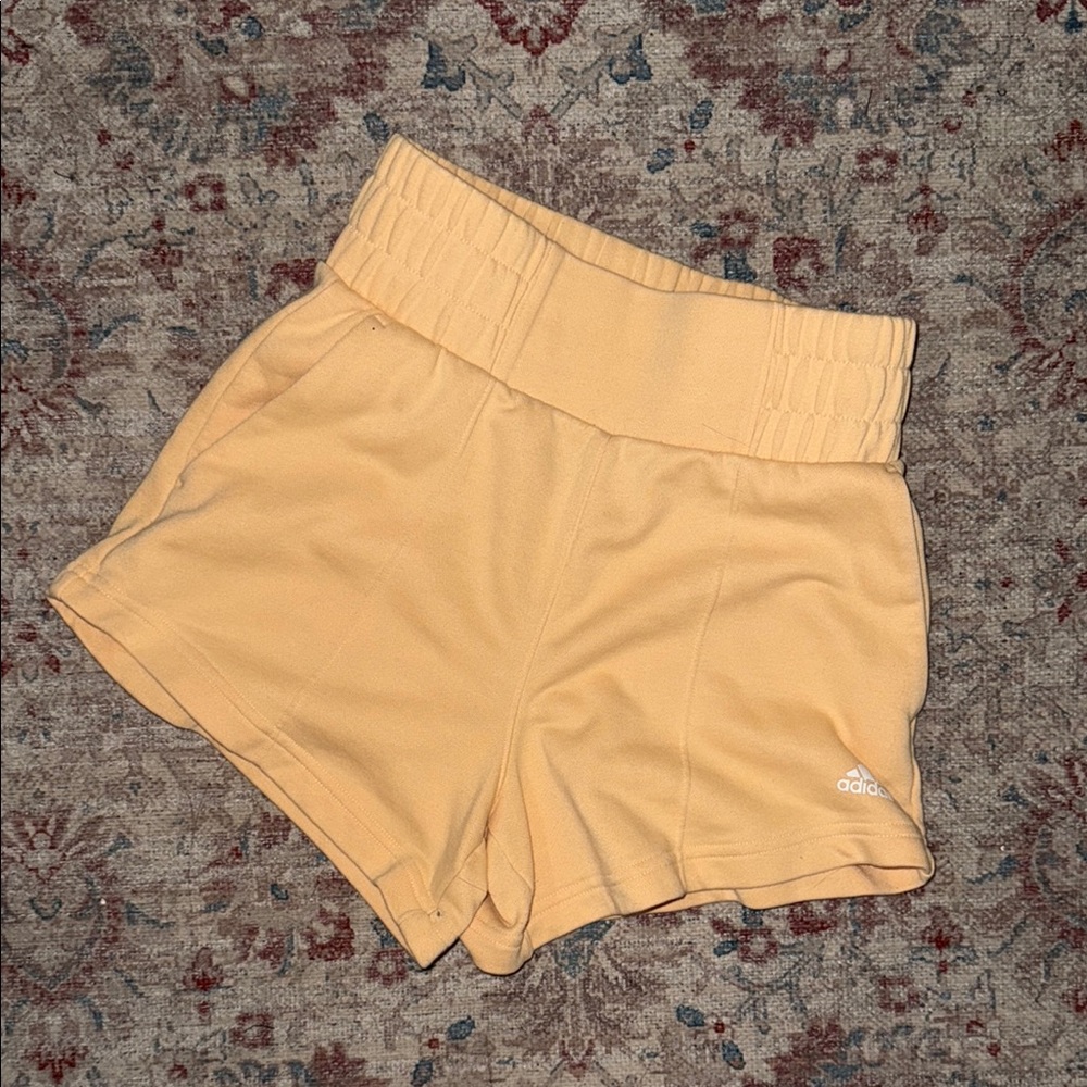 Adidas Tan Athletic Shorts Lightweight Relaxed Fit